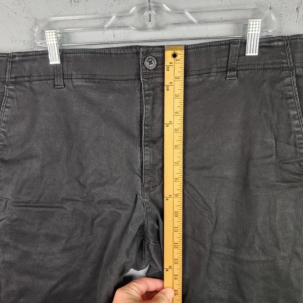 Lee Extreme Comfort Pants Mens 38x30 Black Stretch Chino Casual Straight Leg